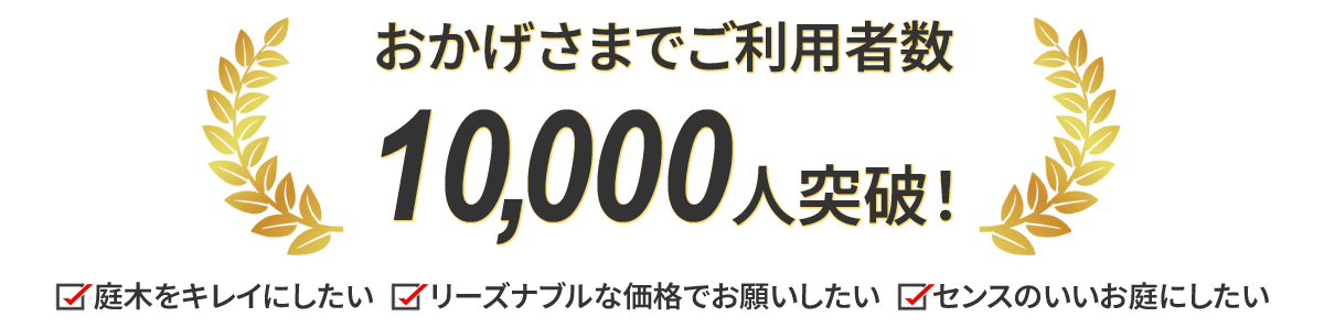 おかげさまでご利用者数10,000人突破